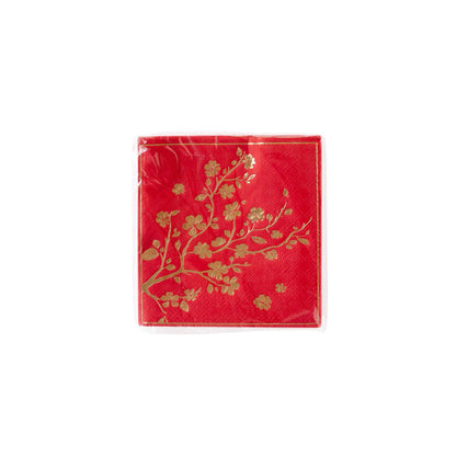 Cherry Blossom Lunar New Year Cocktail Napkins