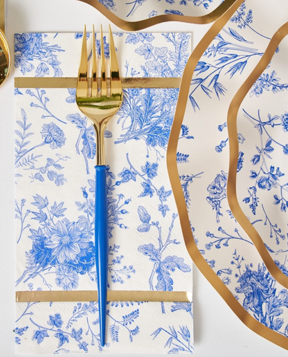 Blue Toile Dinner Napkins