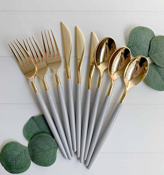 Modern Grey and Gold Utensils