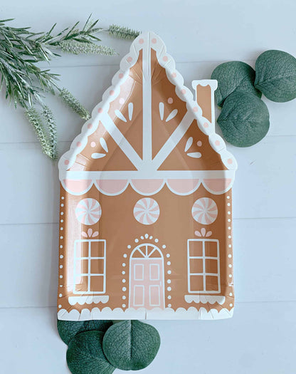 Gingerbread House Plates for Christmas