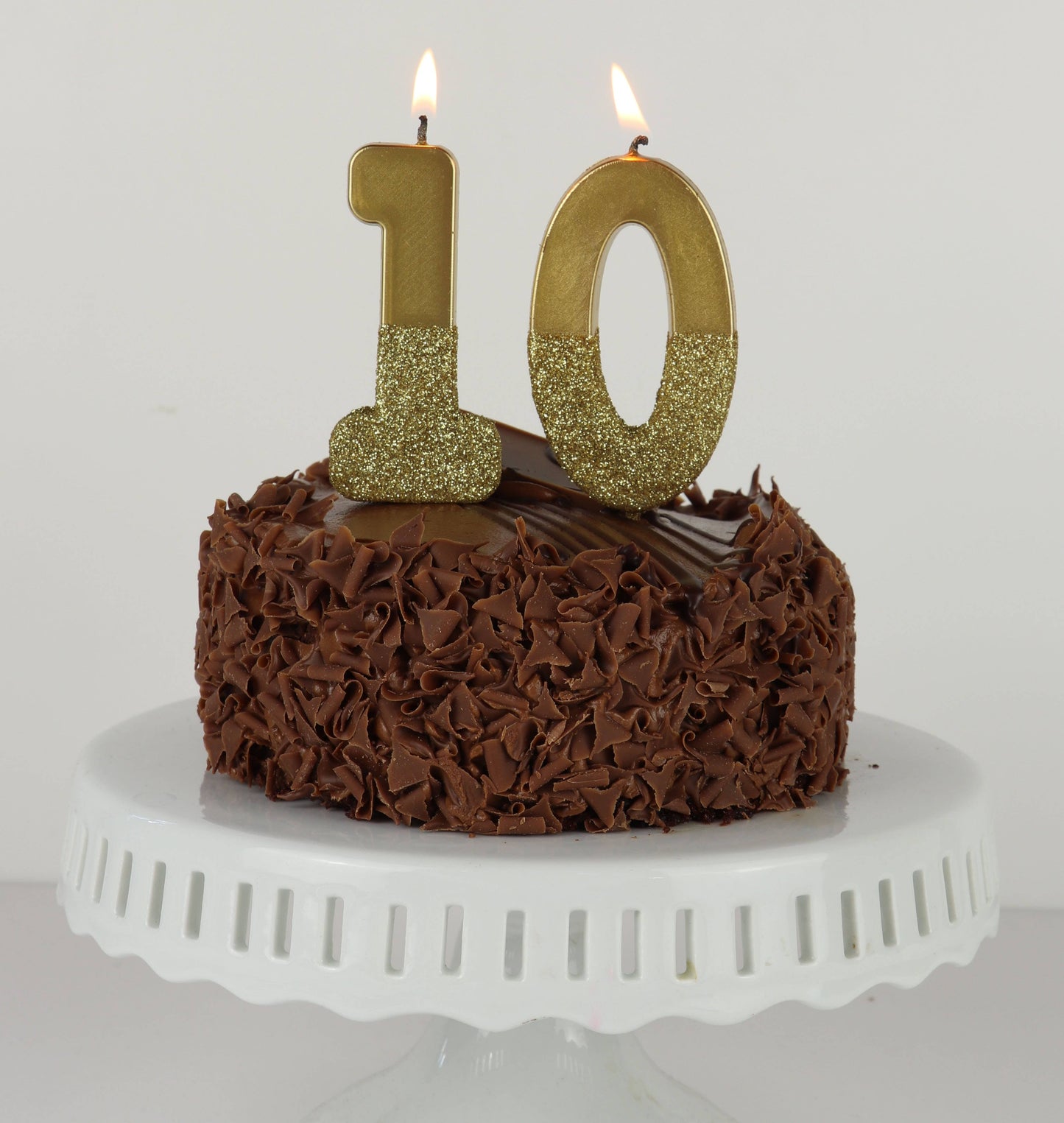 Gold Number Birthday Candles