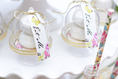 Mini Dessert Stands with Domes - Set of 6 Clear Favor Cake Stands
