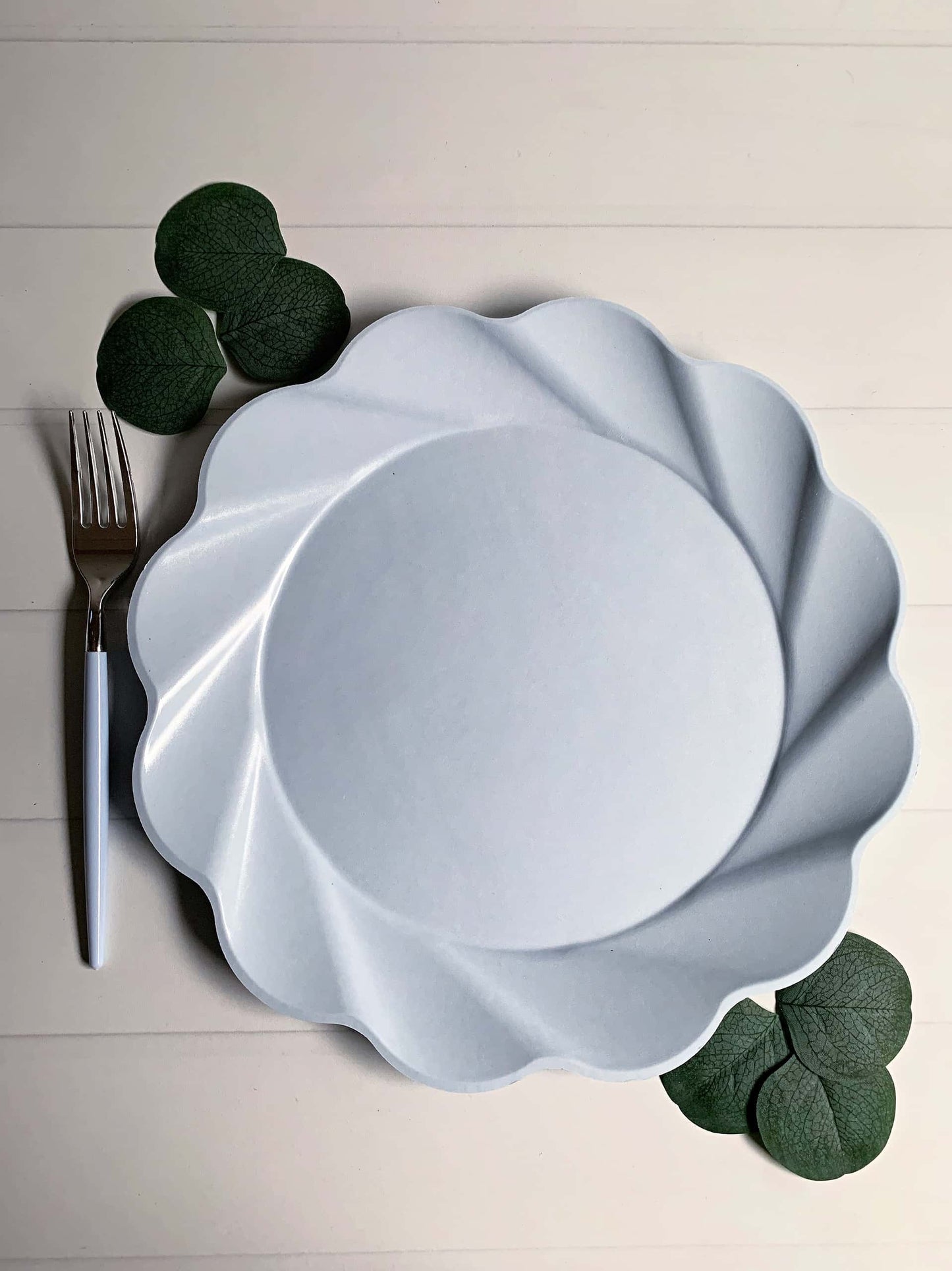 Large Ice Blue Compostable Dinner Plate