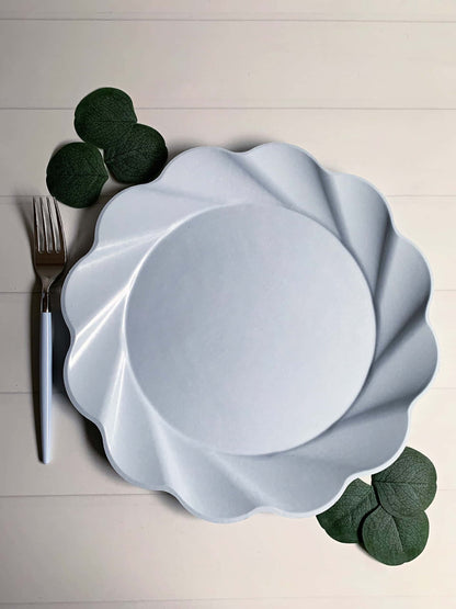 Large Ice Blue Compostable Dinner Plate