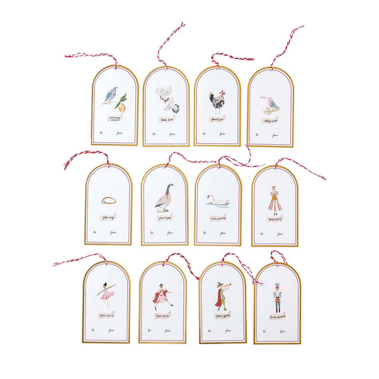12 Days of Christmas Gift Wrap Tags