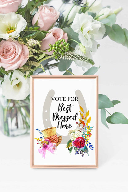 Derby Vote for Best Dressed Sign