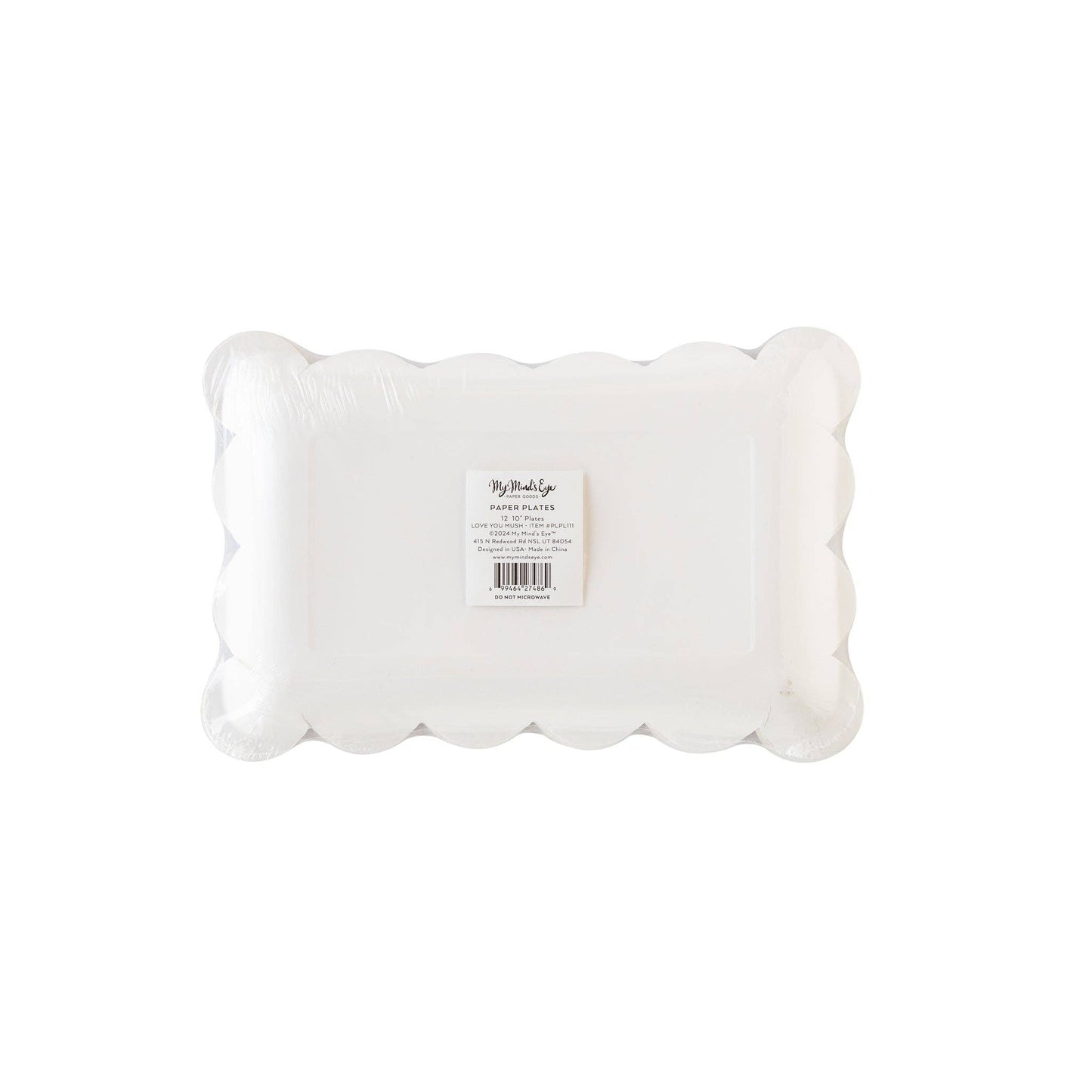 Love you So Much Mushroom Paper Plate