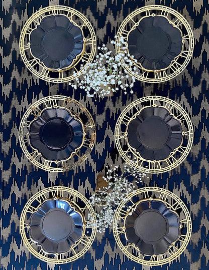 Black Luncheon Plates