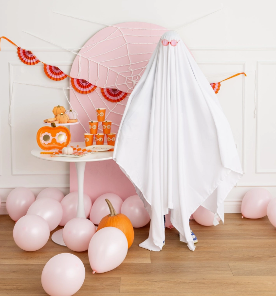 Hot Pink & Orange Scalloped Fan Bunting Banner - Citrus Baby Shower Party Decoration