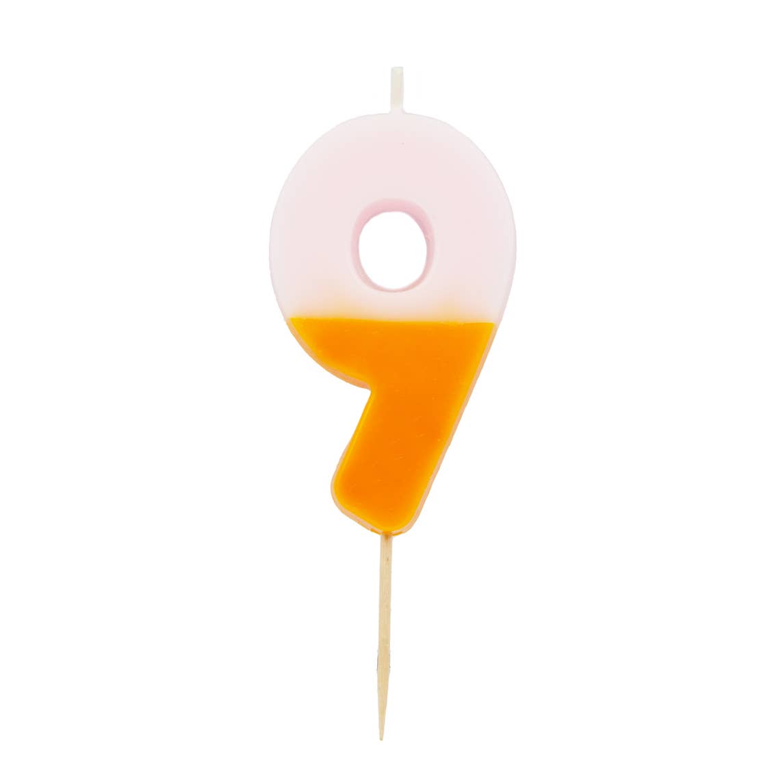 2 Tone Ombre Orange Birthday Number Candles | 0-9 | Single |: 5