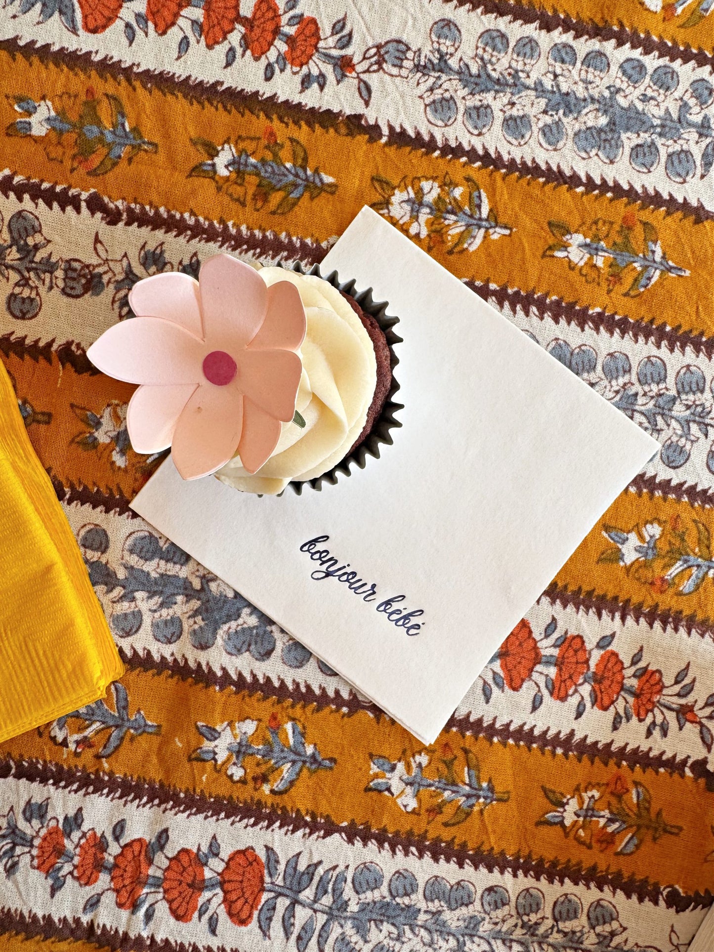 Add a touch of timeless charm to your celebration with our Bonjour Bébé White Cocktail Napkins, beautifully embossed in classic navy foil. Perfect for baby showers, baby sprinkles, or gender reveal parties, these napkins bring effortless elegance to your drink station or dessert table with a nod to chic French Country style.