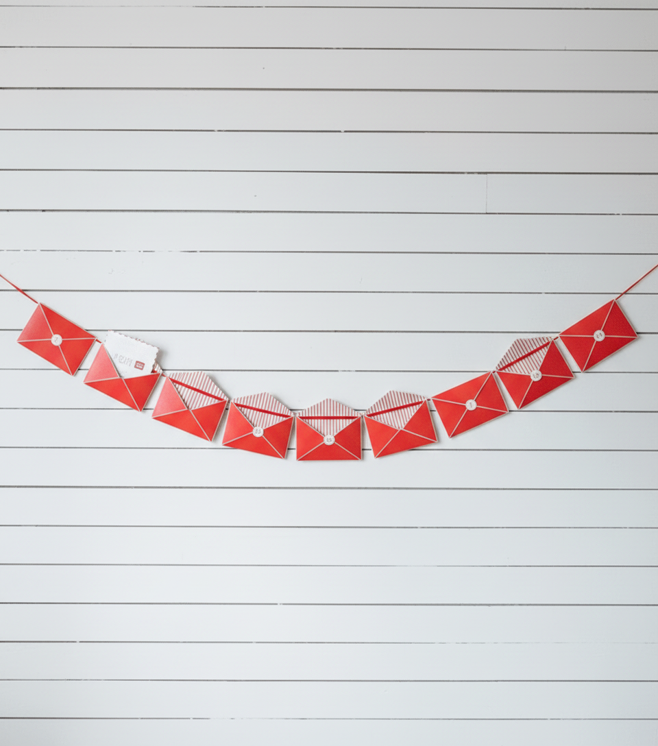 Advent Envelope Banner on White Shiplap
