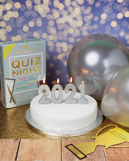 Silver Number Candles