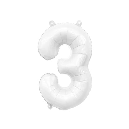 White Mylar Number Balloons (32 Inches): 9