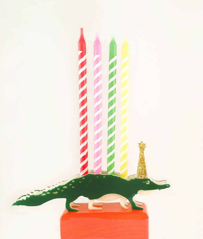 Alligator Birthday Candle Holder