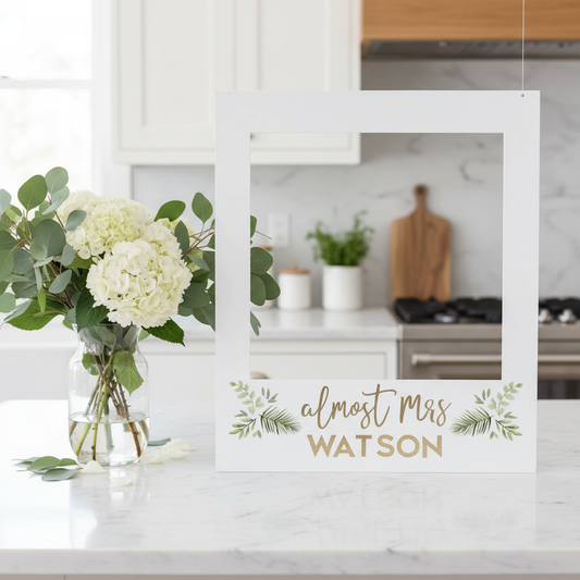 Almost Mrs Gold Botanical Frame Close-up