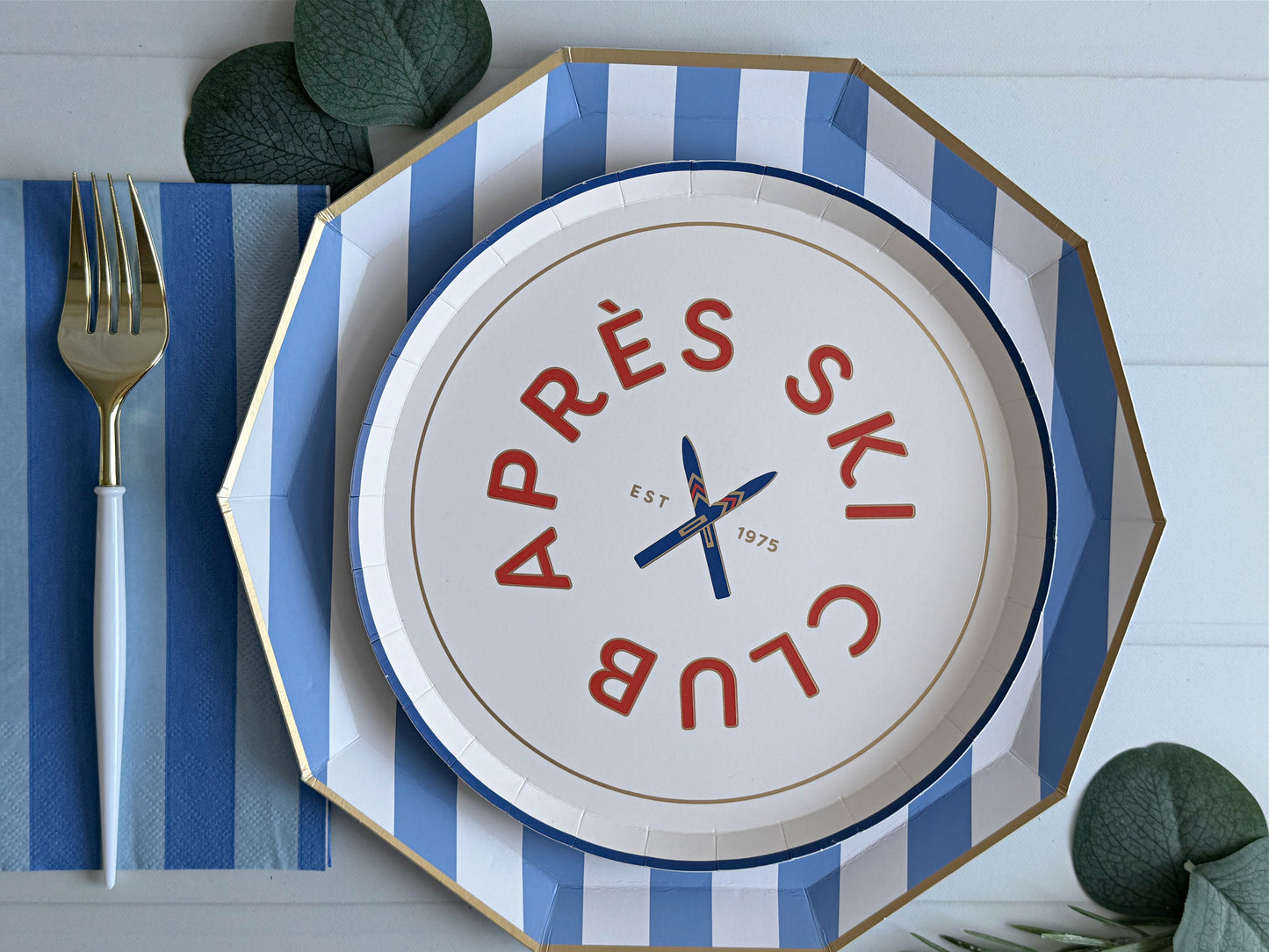 Blue Cabana Stripe Guest Towels - Premium Paper Napkins 20 Pack