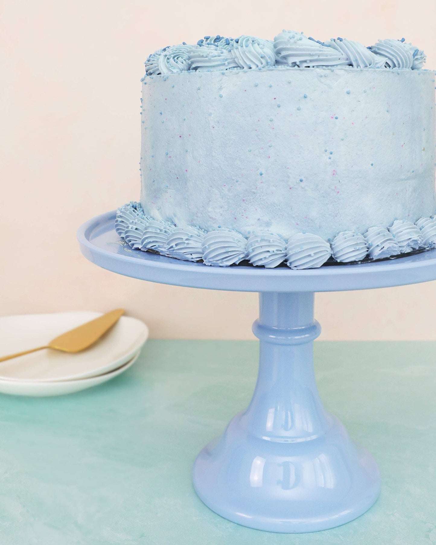 Wedgewood Blue Melamine Cake Stand
