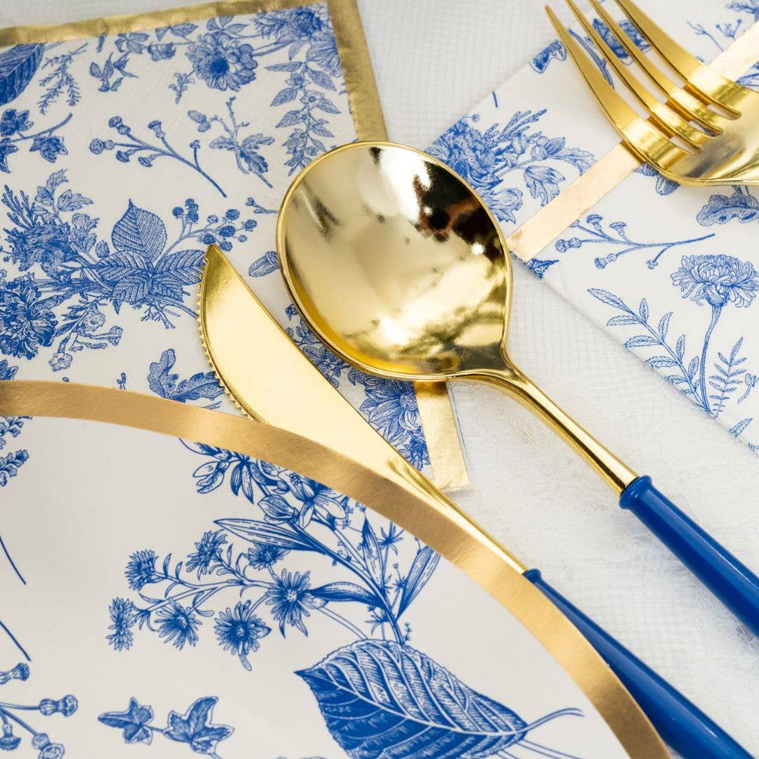 Blue Toile Dinner Napkins