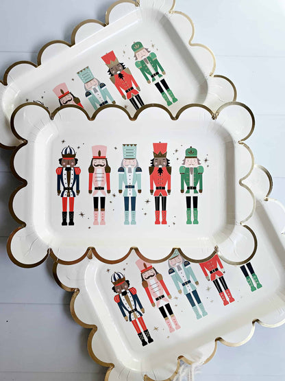 Nutcracker Scalloped Paper Plates