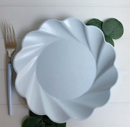 Soft Blue Compostable Dinner Plate