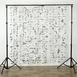 Silver Floral Backdrop Curtain - Photo Booth Background for Weddings & Parties (6ft x 5.75ft)