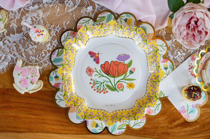 Fancy Tea Party Plates - 4 Designs