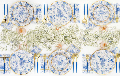 Blue Toile Dinner Plates