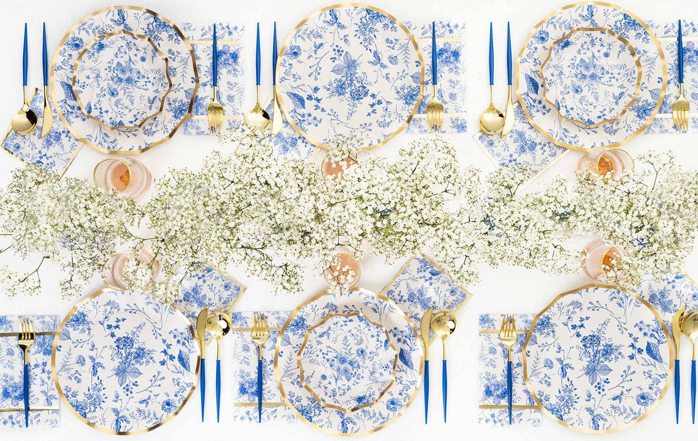 Blue Toile Dessert Bowls