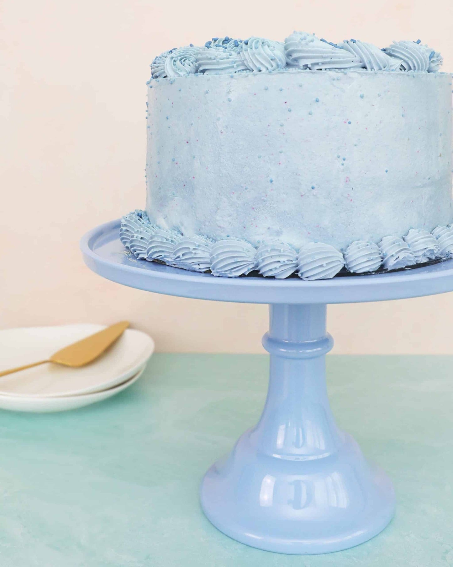 Wedgewood Blue Melamine Cake Stand