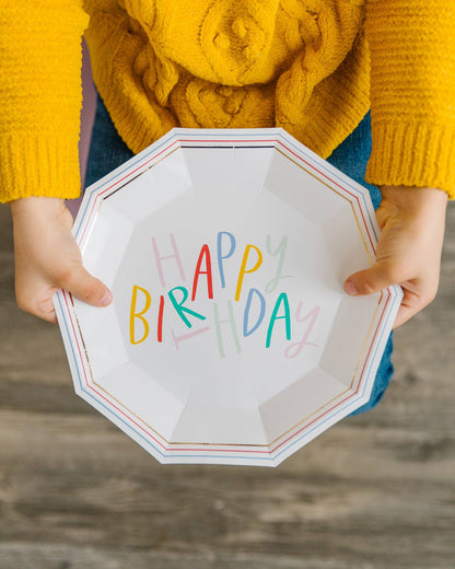 Happy Birthday Plates - Brights