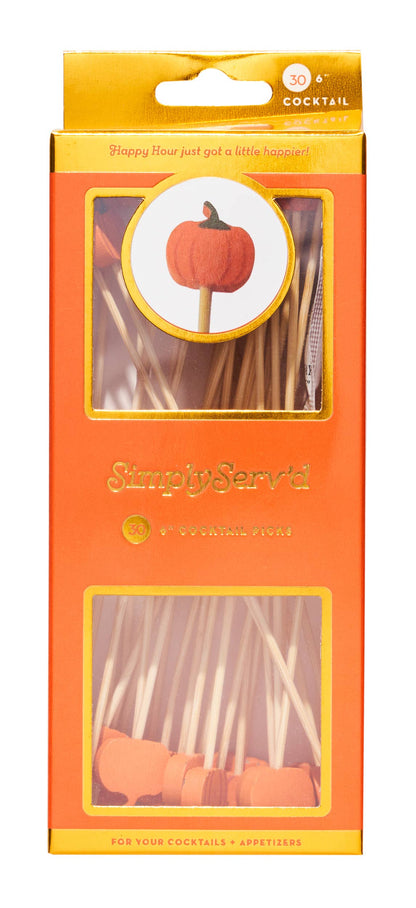 Pumpkin Party Picks - set of 30