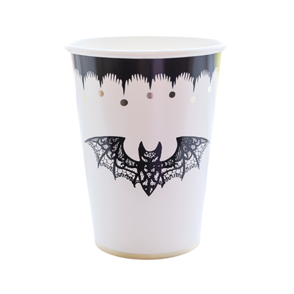 Elegant Halloween Bat Paper Party Cups