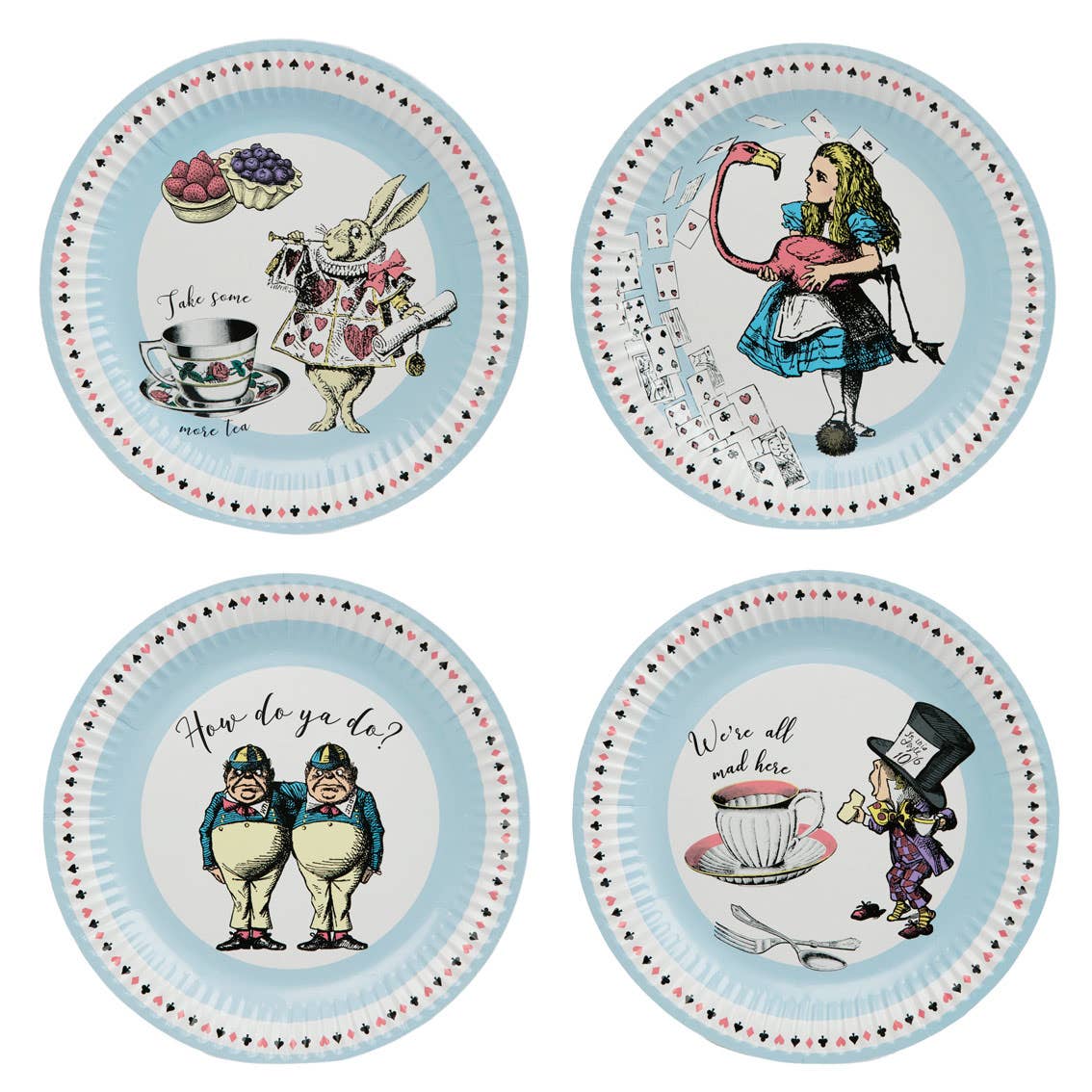 Alice in Wonderland Paper Dinner Plates 24 Pk