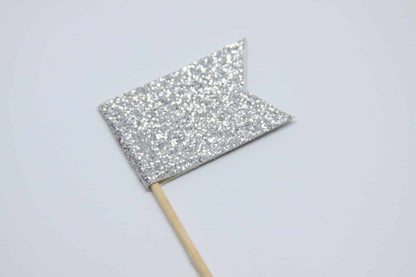 Silver Cupcake Toppers