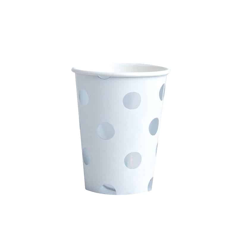 Baby and Co Silver Polka Dot Paper Cups
