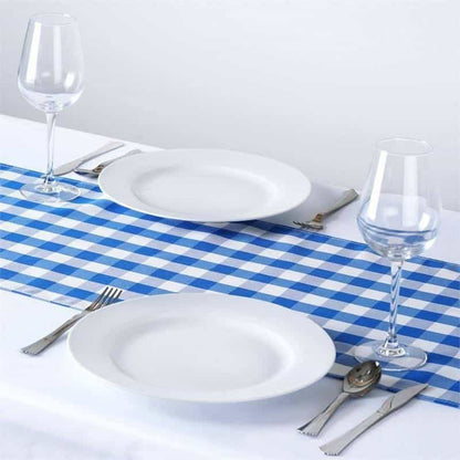 Baby Q Blue Gingham Table Runner