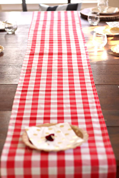 Baby Q & I Do BBQ Red Gingham Table Runner