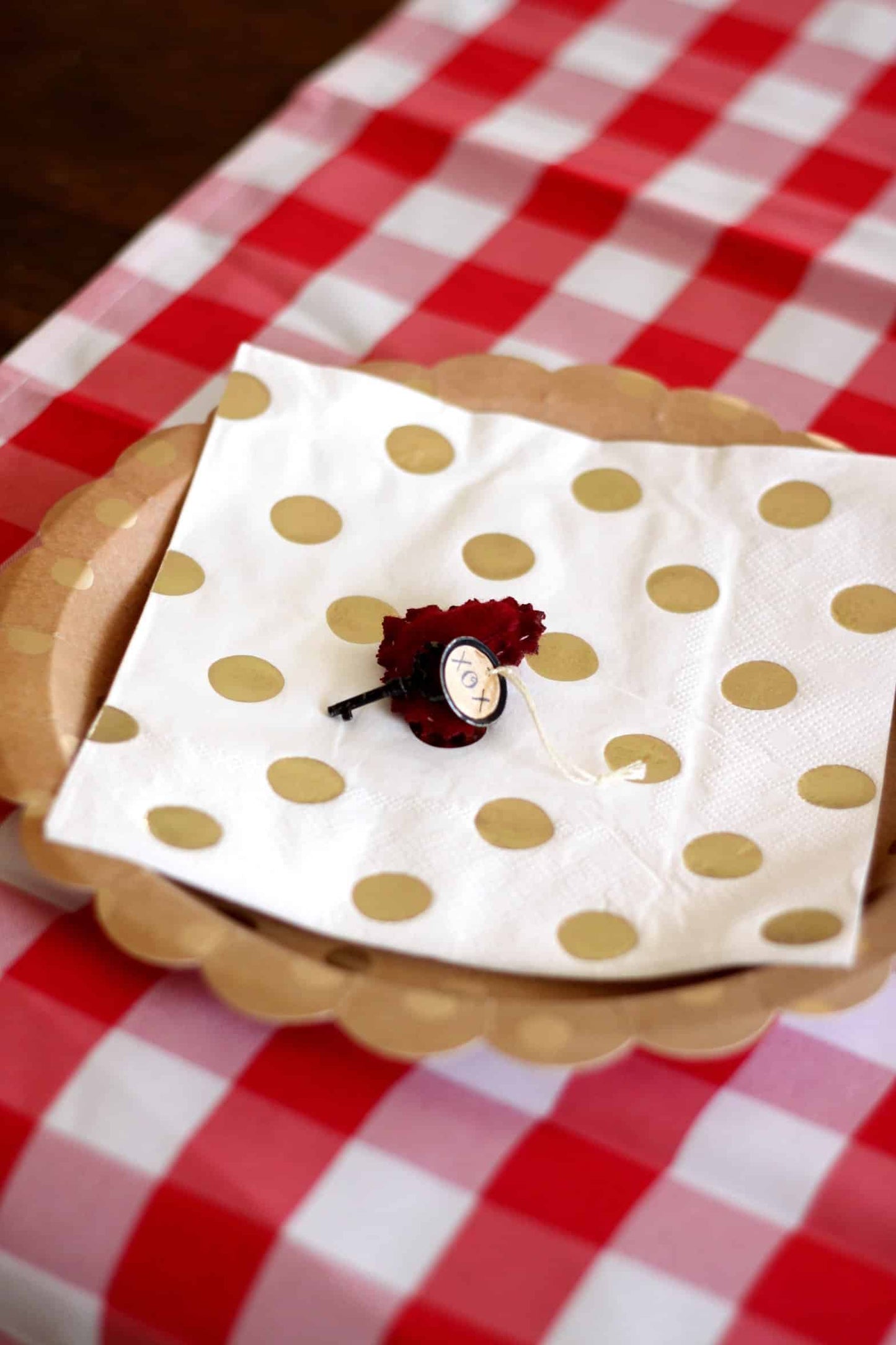 Baby Q & I Do BBQ Red Gingham Table Runner