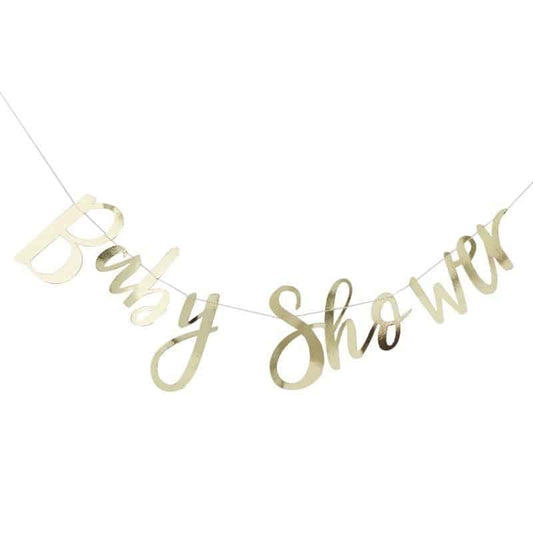 Gold baby shower banner