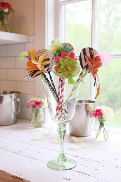 Bar setup detail with assorted designs