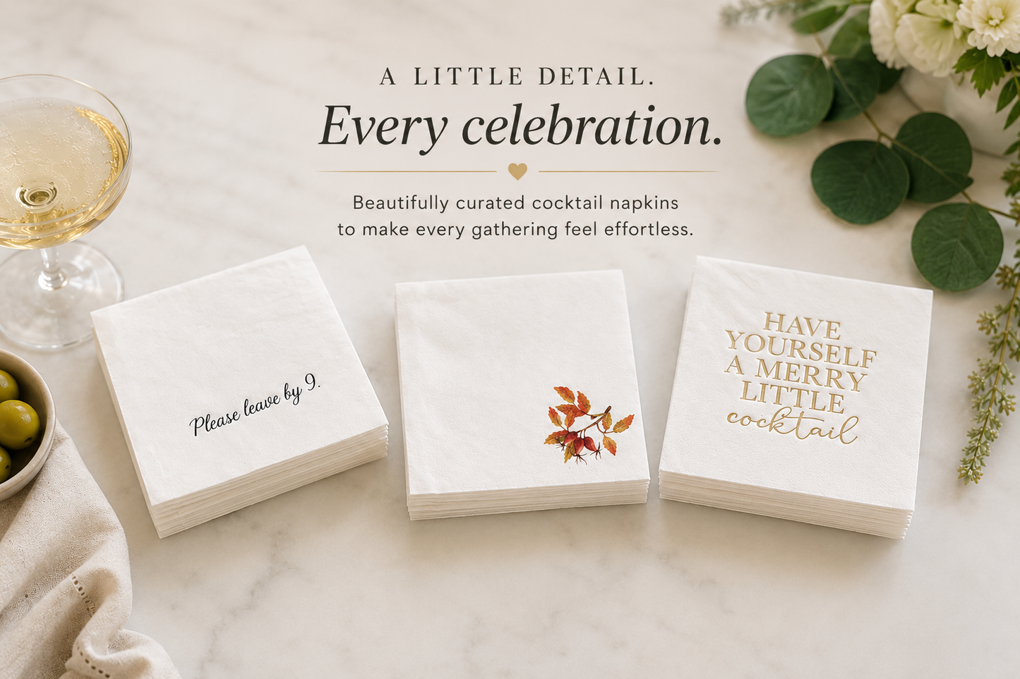 Cocktail Napkin Quarterly Subscription Box