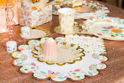 Round Tea Party Paper Placemats