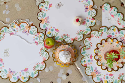 Round Tea Party Paper Placemats