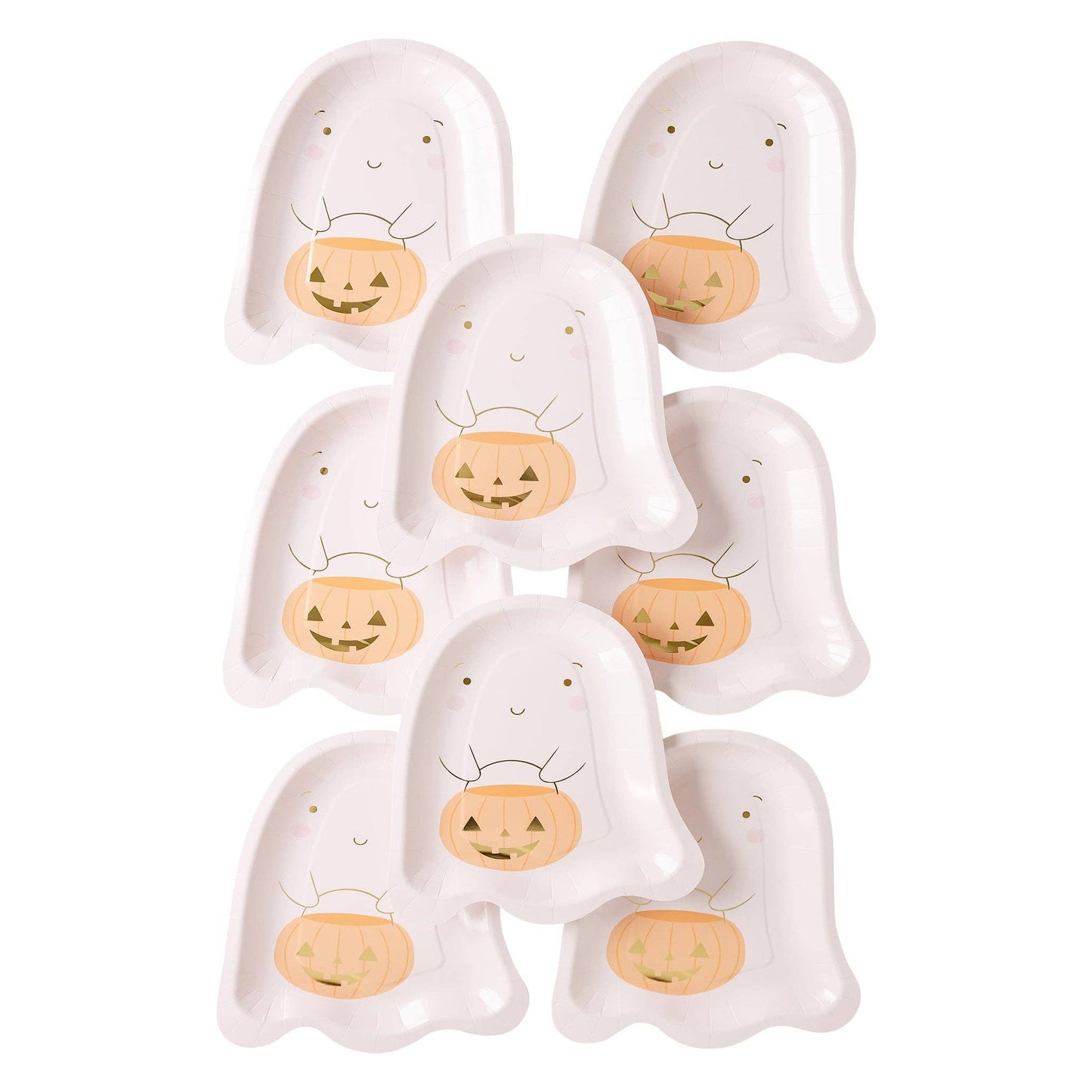 Trick Or Treating Cute Ghost Paper Plates