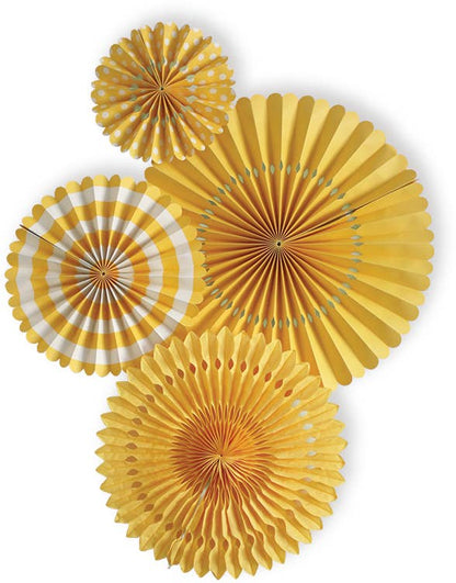 Lemon Party Yellow Backdrop Fans