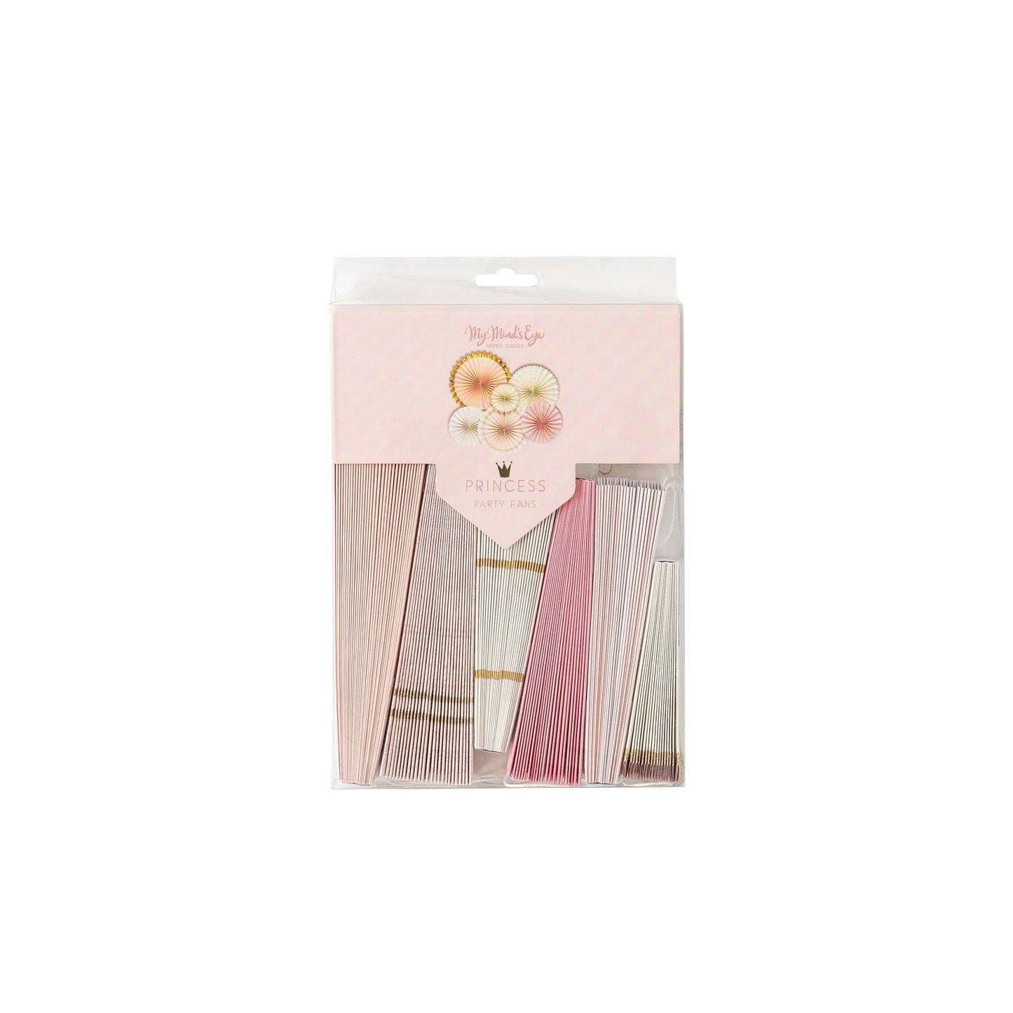 Princess Pink and Gold Party Photo Backdrop Fans