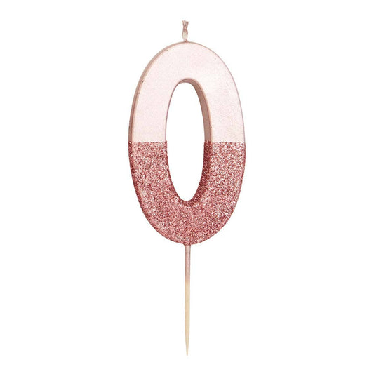 Rose Gold Number Candles