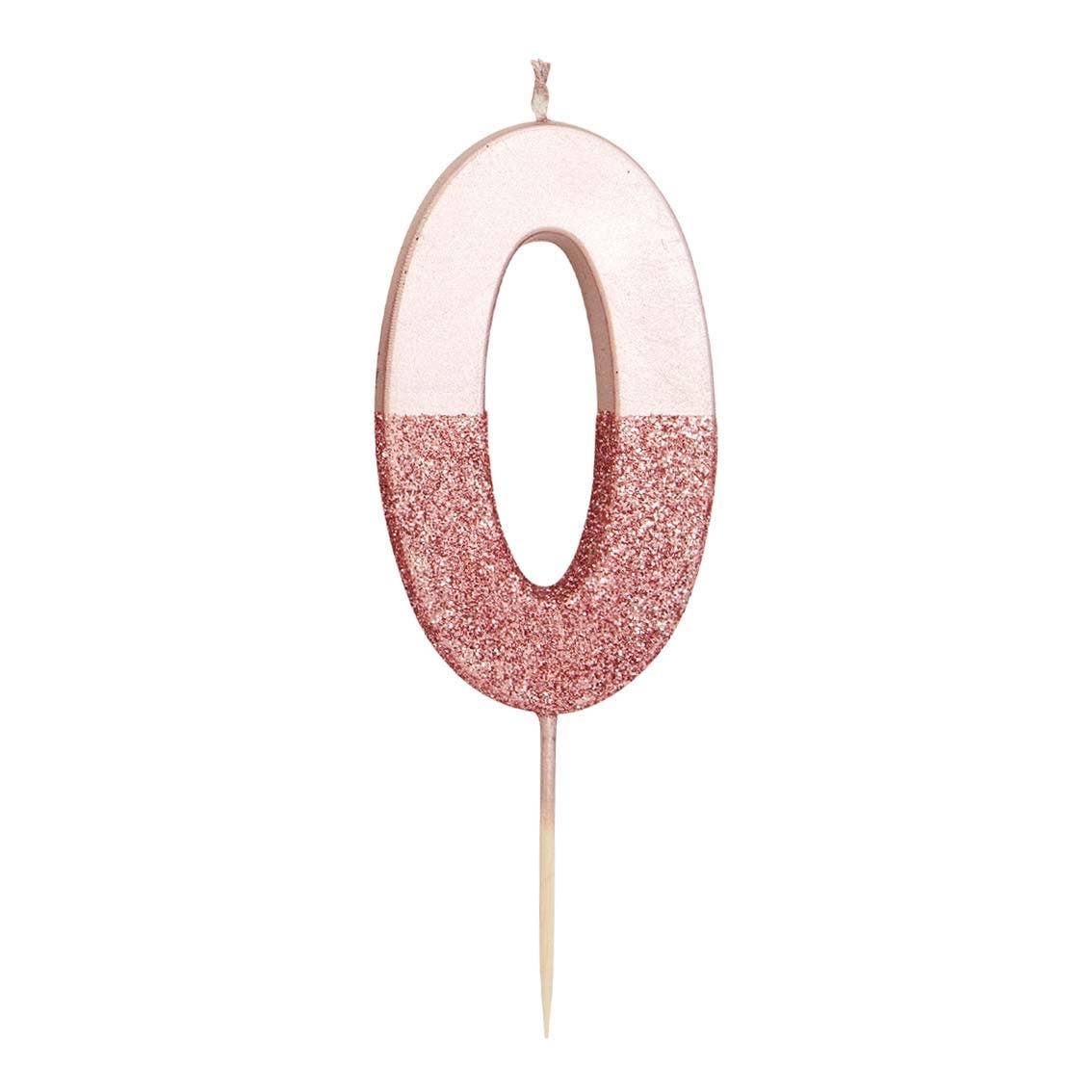 Rose Gold Glitter Number 1 Birthday Candle | First Birthday Cake Topper | 3" Tall Candle