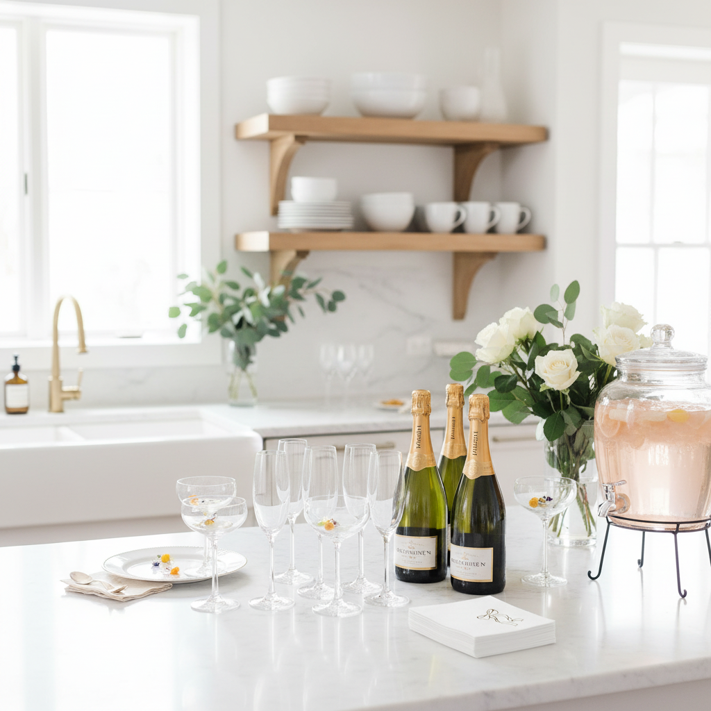 Beverage Station with Champagne
